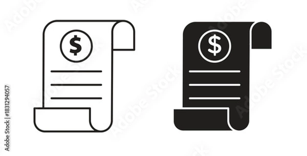 Obraz Payroll icon symbol. Vector EPS 10. line and glyph icon