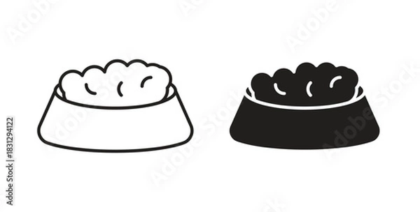 Obraz Pet food icon symbol. Vector EPS 10. line and glyph icon