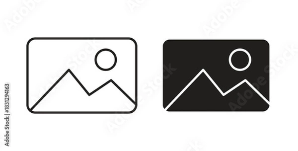 Obraz Picture icon symbol. Vector EPS 10. line and glyph icon