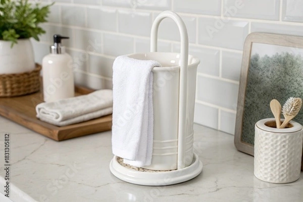 Fototapeta bathroom with towel