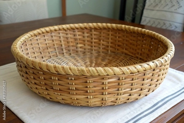 Fototapeta empty wicker basket