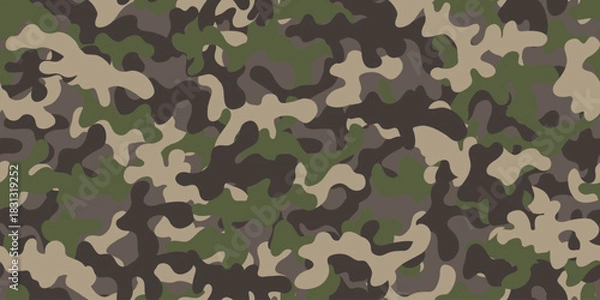 Fototapeta Camouflage background. Seamless pattern.Vector. 迷彩パターン テクスチャ 背景素材