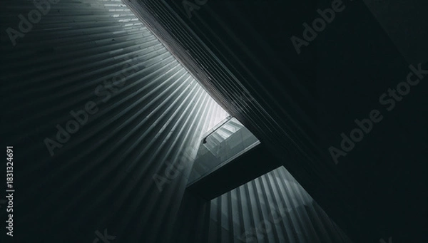 Obraz Abstract architectural structure with striking lines and angles