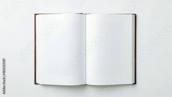 Obraz Open book with blank pages ready for exploration
