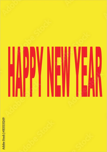 Obraz new year greeting vector illustration