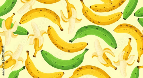 Obraz cute banana fruit background for your needs