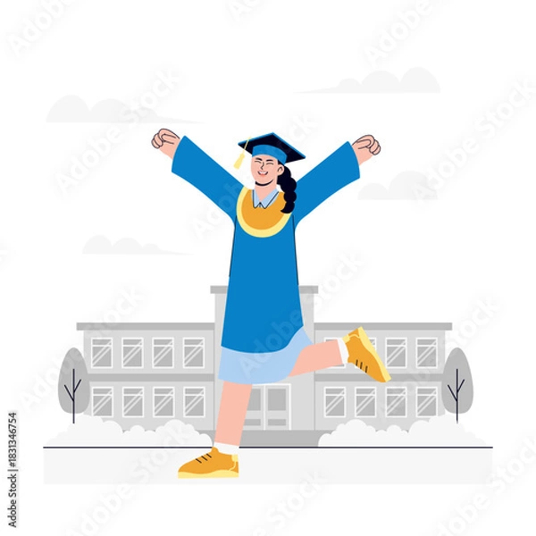 Obraz Graduation Illustration