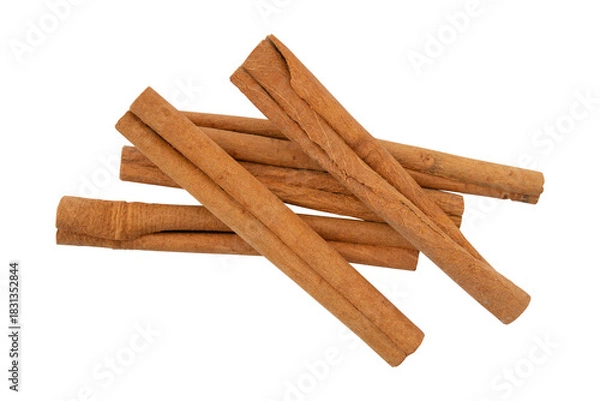 Fototapeta Cinnamon sticks isolated on transparent background