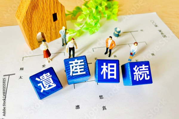 Obraz 遺産相続と家系図と家族