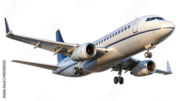 Fototapeta Luxury private jet soaring high for exclusive travel, offering speed and comfort for discerning travelers seeking efficiency and refined elegance in flight