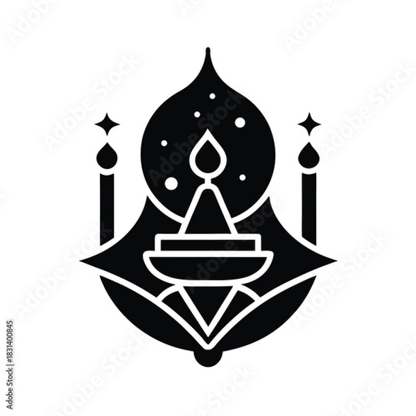 Obraz Night Ritual Vector Illustration