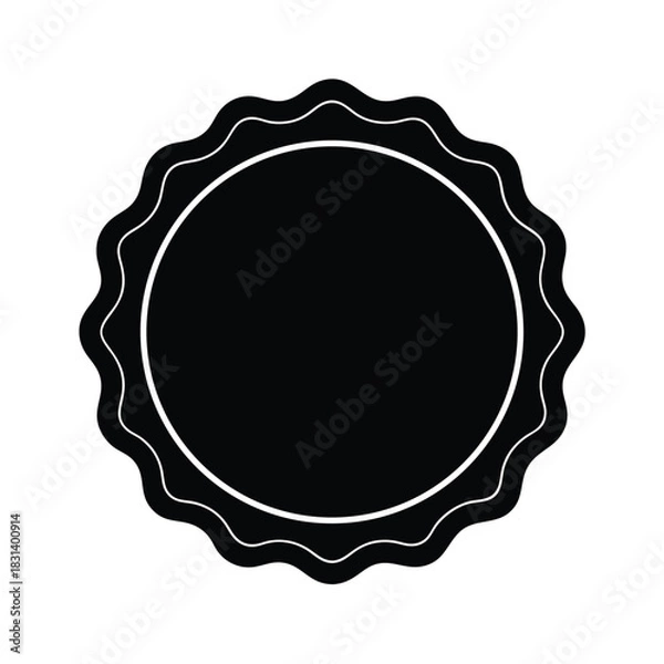 Obraz Scalloped Edge Frame Vector Illustration