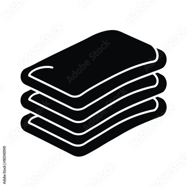 Obraz Towel Stack Vector Illustration