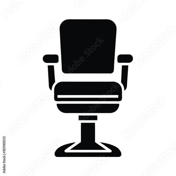 Obraz Adjustable Barber Chair Vector Illustration