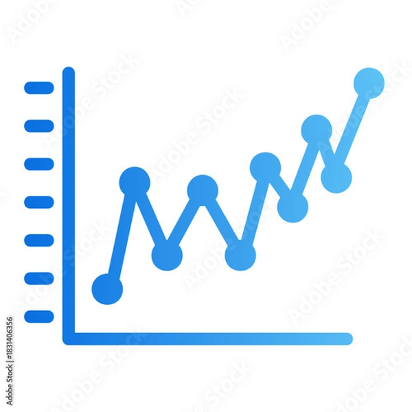 Obraz Line graph Line Gradient Icon