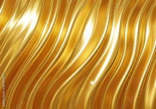Obraz Abstract golden waves flowing, creating a smooth, luxurious texture.