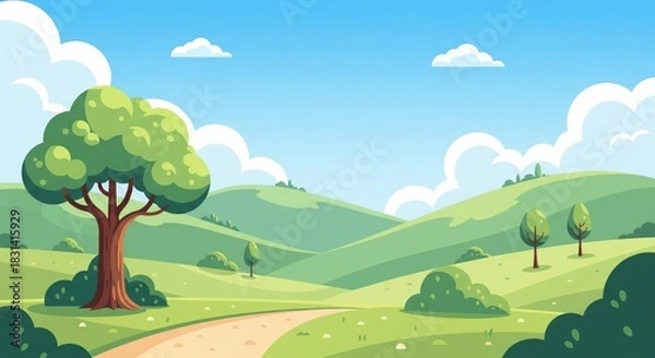 Obraz summer landscape with trees