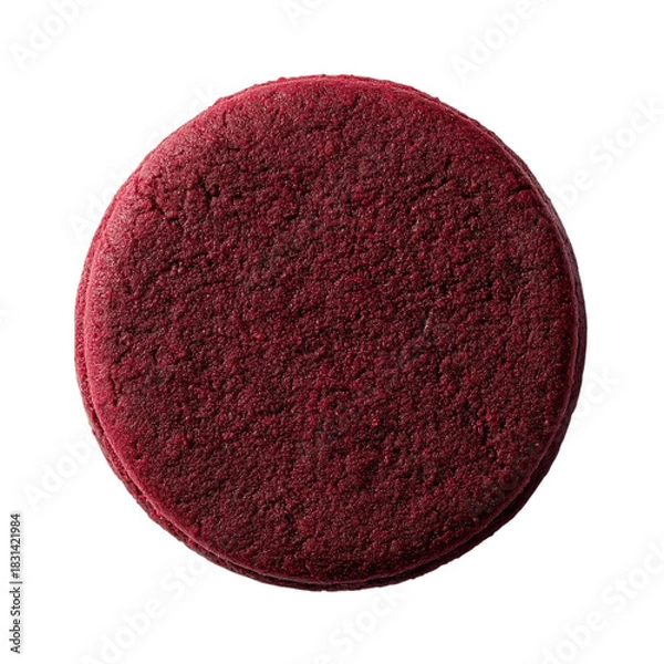 Fototapeta Red Velvet Cookie Isolated on transparent – Vibrant Dessert Texture Macro View