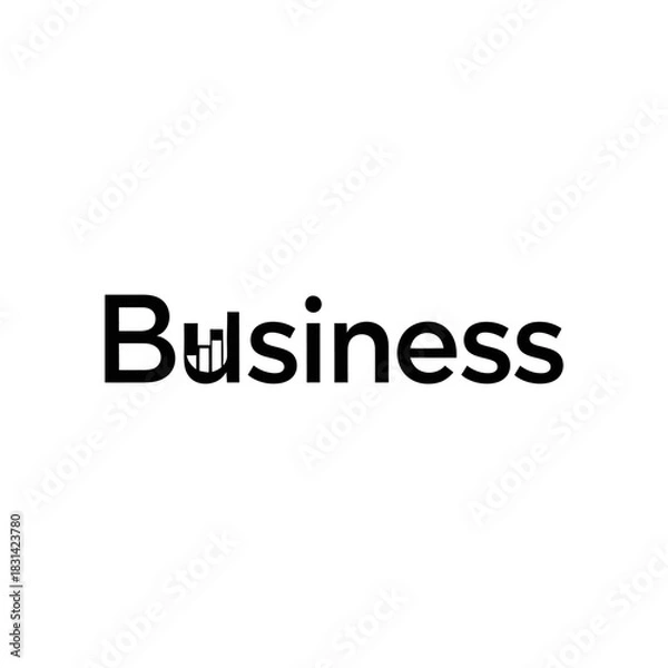 Fototapeta Black word business typography design element