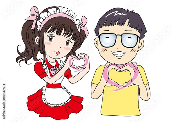 Obraz メイドカフェ・客・オタク