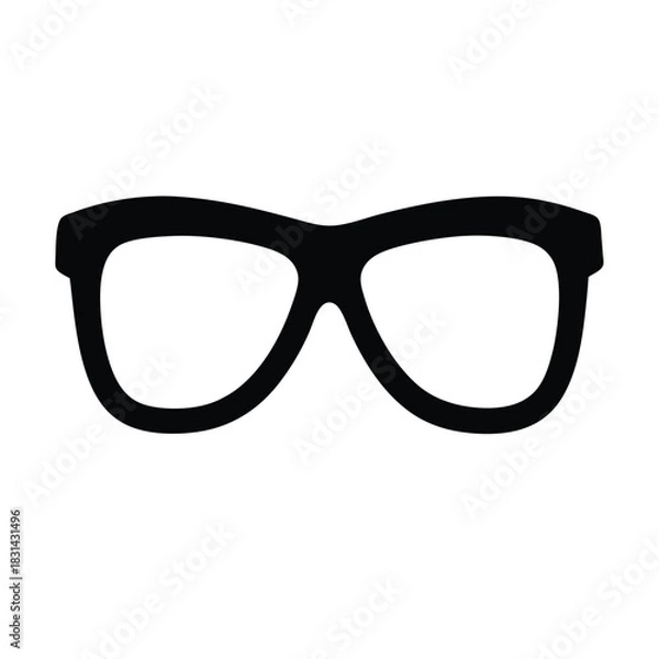 Obraz Eyeglasses Thick Frame Icon Vector Illustration