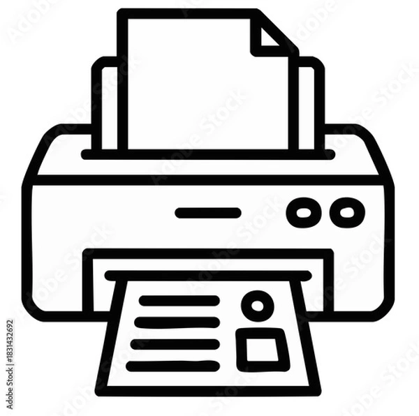 Fototapeta printer icon vector illustration