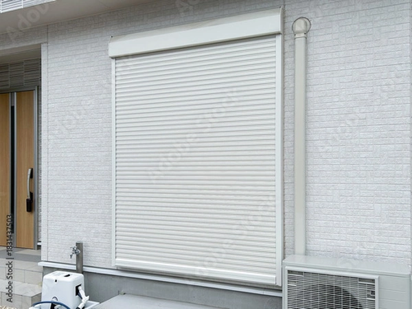 Obraz おろした住宅の窓シャッター	
