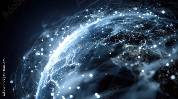 Obraz Earth network graphic