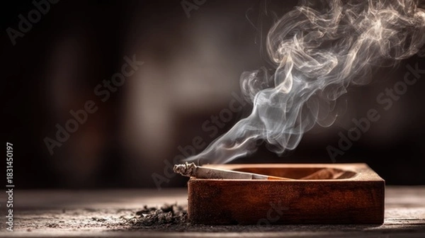 Obraz Smoking ashtray smoke