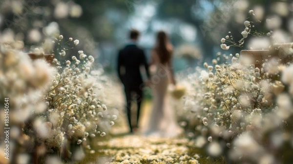 Obraz Couple wedding aisle