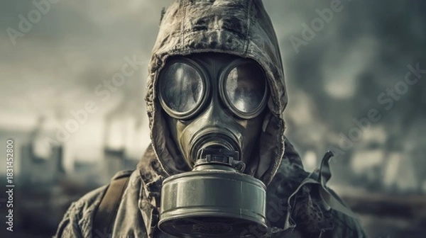 Obraz Gas mask person
