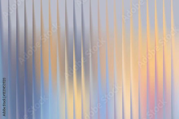 Fototapeta Abstract background with soft vertical stripes showcasing a delicate pastel color gradient, creating a subtle pleated texture suitable for modern design projects and decorative themes