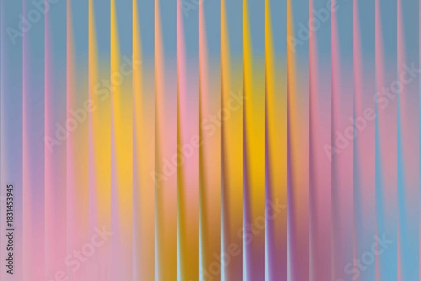 Fototapeta Vertical Gradient Stripes A Harmonious Blend of Pink, Yellow, and Blue Hues