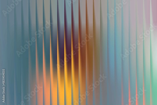 Fototapeta Vibrant abstract background with dynamic vertical lines creating a colorful gradient effect and futuristic light reflections for a modern digital art concept