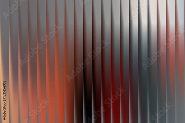 Fototapeta Abstract Geometric Metallic Lines A Gradient Study of Vertical Structures and Reflections