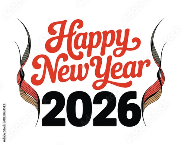 Obraz Happy new year 2026 text