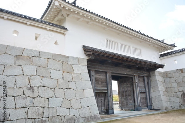 Fototapeta 日本の城の大きな門