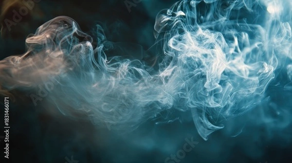 Fototapeta Teal smoke abstract