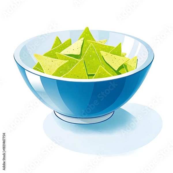 Obraz Close-up of a bowl of healthy green salad on a white background