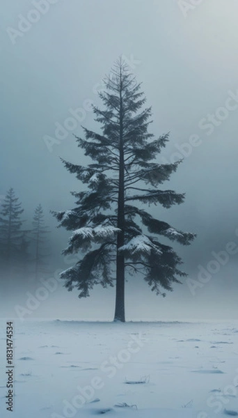 Fototapeta trees in the snow