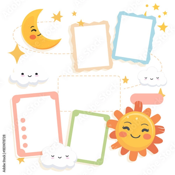 Obraz baby scrapbook elements