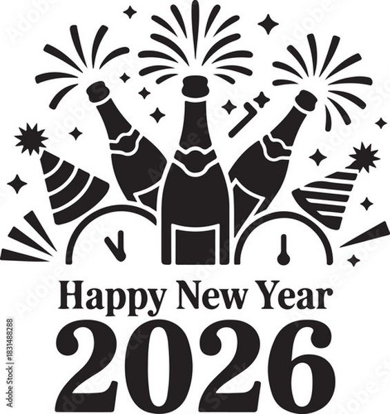 Fototapeta New Year Firework Vector Collection