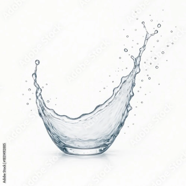 Obraz Water splash abstract bowl