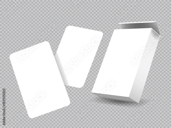 Obraz playing cards flying mockup