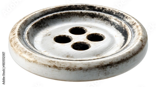 Obraz Vintage Silver Button with Four Holes