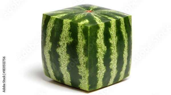 Obraz Square watermelon on white background