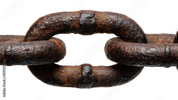 Obraz Close-up of a rusted chain link