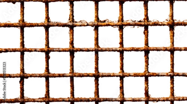 Obraz Rusty Metal Grid Texture