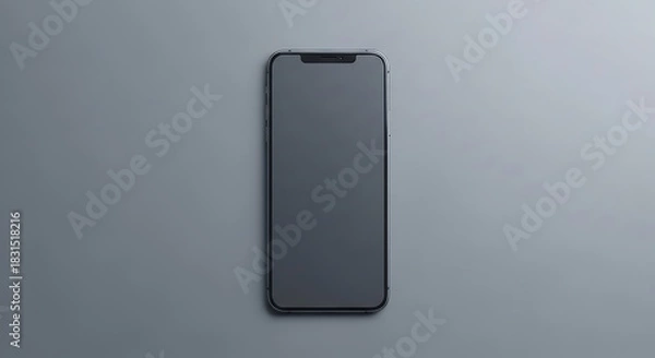 Obraz Sleek Modern Smartphone with Blank Screen on a Minimal Gray Background