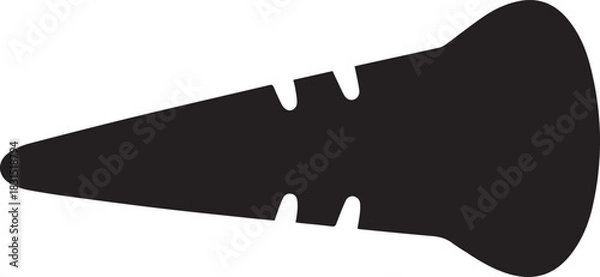 Obraz Snowman nose silhouette vector flat illustration design